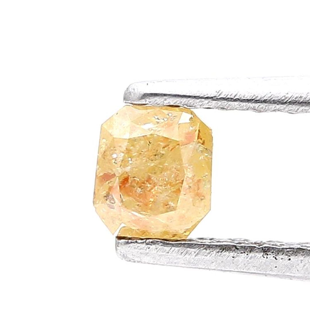 0.46 Orange Color Diamond, Cushion Brilliantcut Diamond I3 Clarity ...