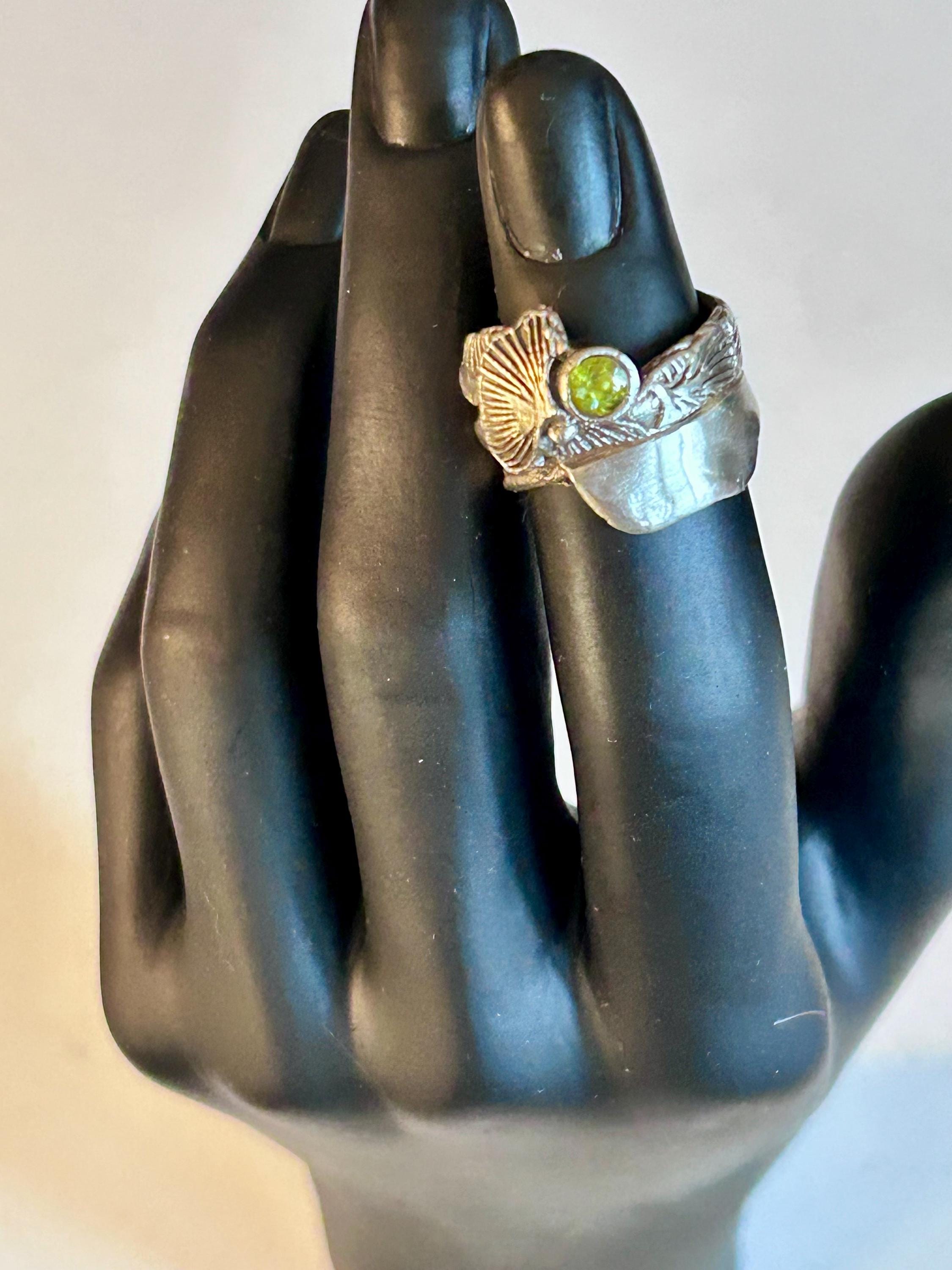ペリドット付きシルバーリング • サイズ 6 - Etsy 日本