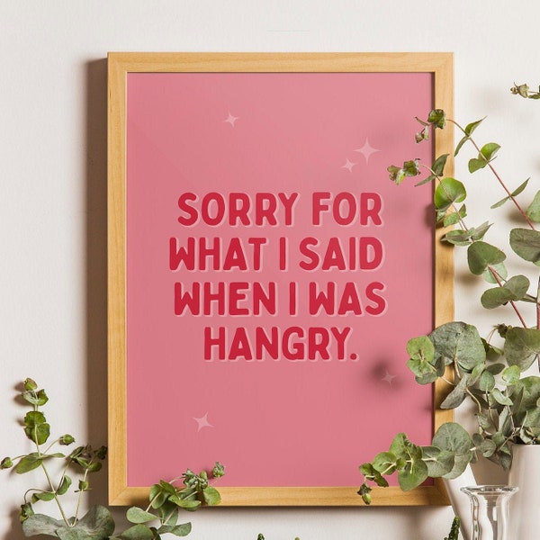 Hangry Typography Print