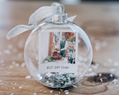 Personalised Christmas Gift, Photo Glass Bauble, Custom Gift For Her, Glass Gift, Christmas Decoration, Xmas Ornament