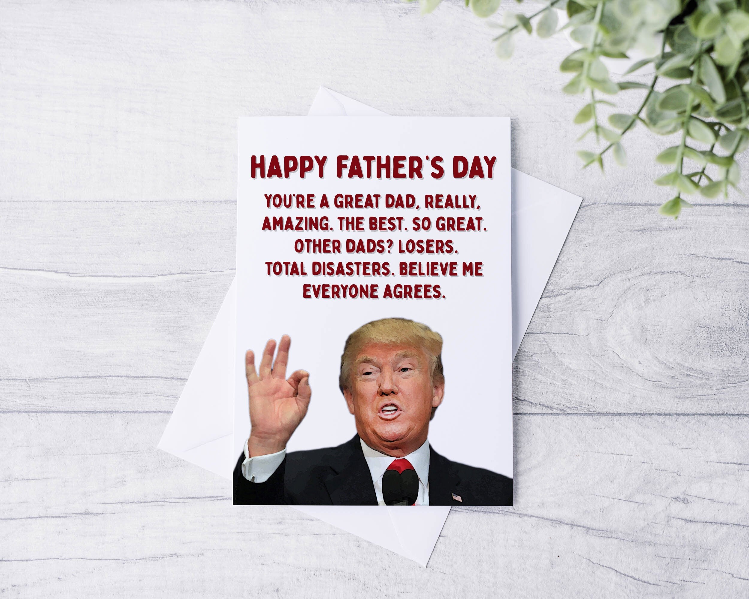 Donald Trump Father's Day Card / Funny Greeting Card / Etsy