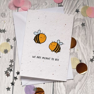 Biglietto di auguri plantable, Seeded Love, We Are Meant to Be, Eco Friendly, Valentines Card, Wildflowers