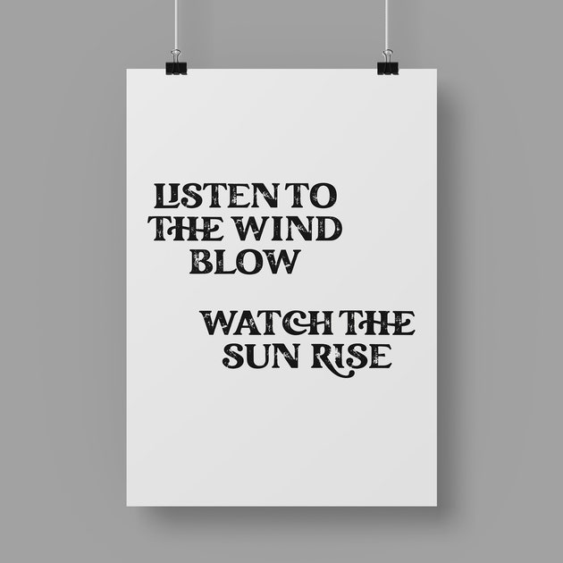 The Chain Lyrics Print, Fleetwood Mac Listen To The Wind Blow Poster