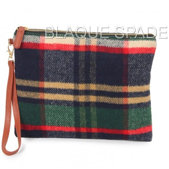plaid clutch