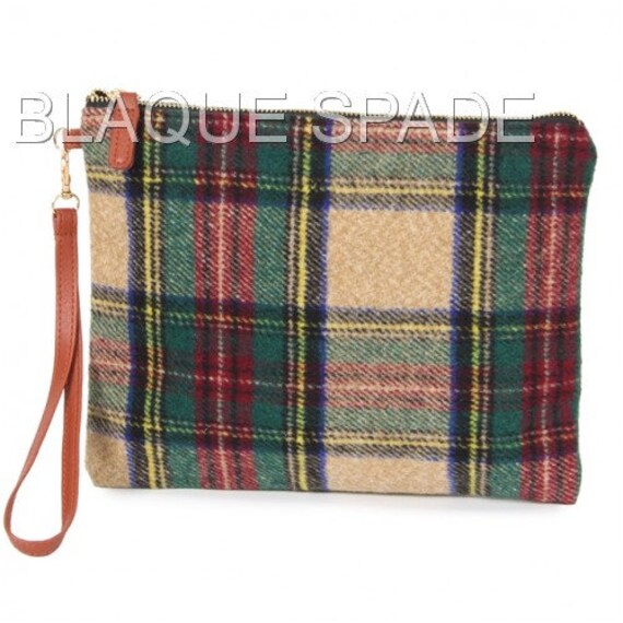 plaid clutch