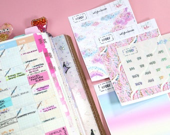 Planner Tabs - Hobonichi Planner Tabs - TN Tabs - Divider Tabs - Traveler's Notebook Divider Tabs - Hobonichi Stickers