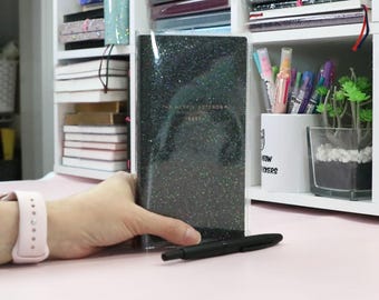 Couverture en gelée pour carnet hebdomadaire de PaperTess Designs - Couverture hebdomadaire pour carnet de notes - Couverture transparente pour carnet de notes - Couverture hebdomadaire pour carnet de notes - Couverture en gelée