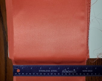 100% Silk Charmeuse Plain - Salmon - 10 Yard Length