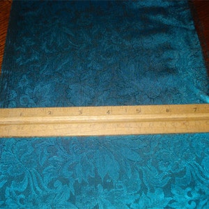 100% Silk Jacquard - Teal 10 Yard Length