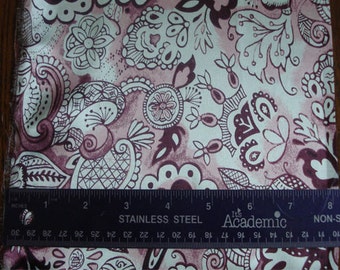 100% Silk Charmeuse Prints - Plum Crazy