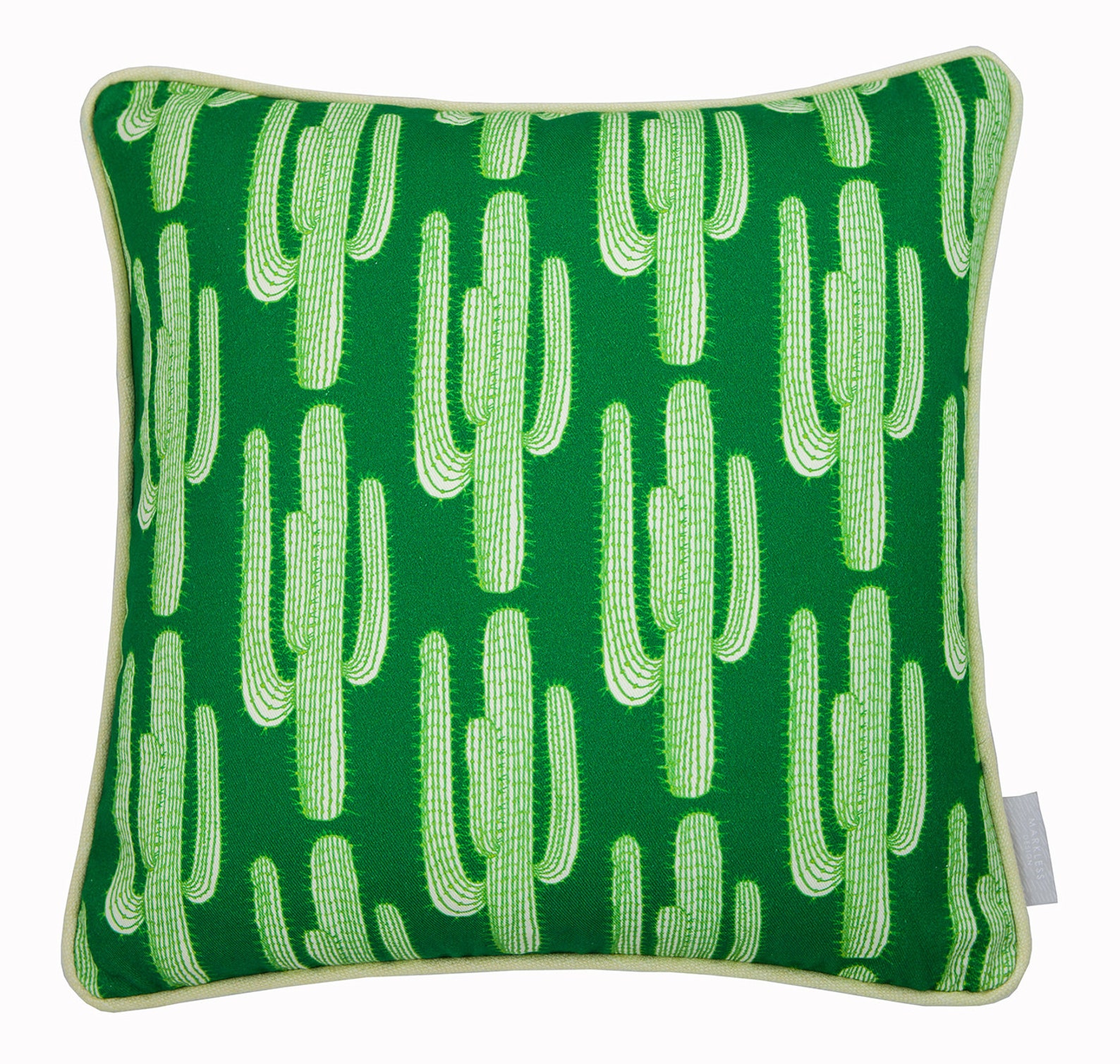 Cactus Cushion With Light Green Piping Etsy