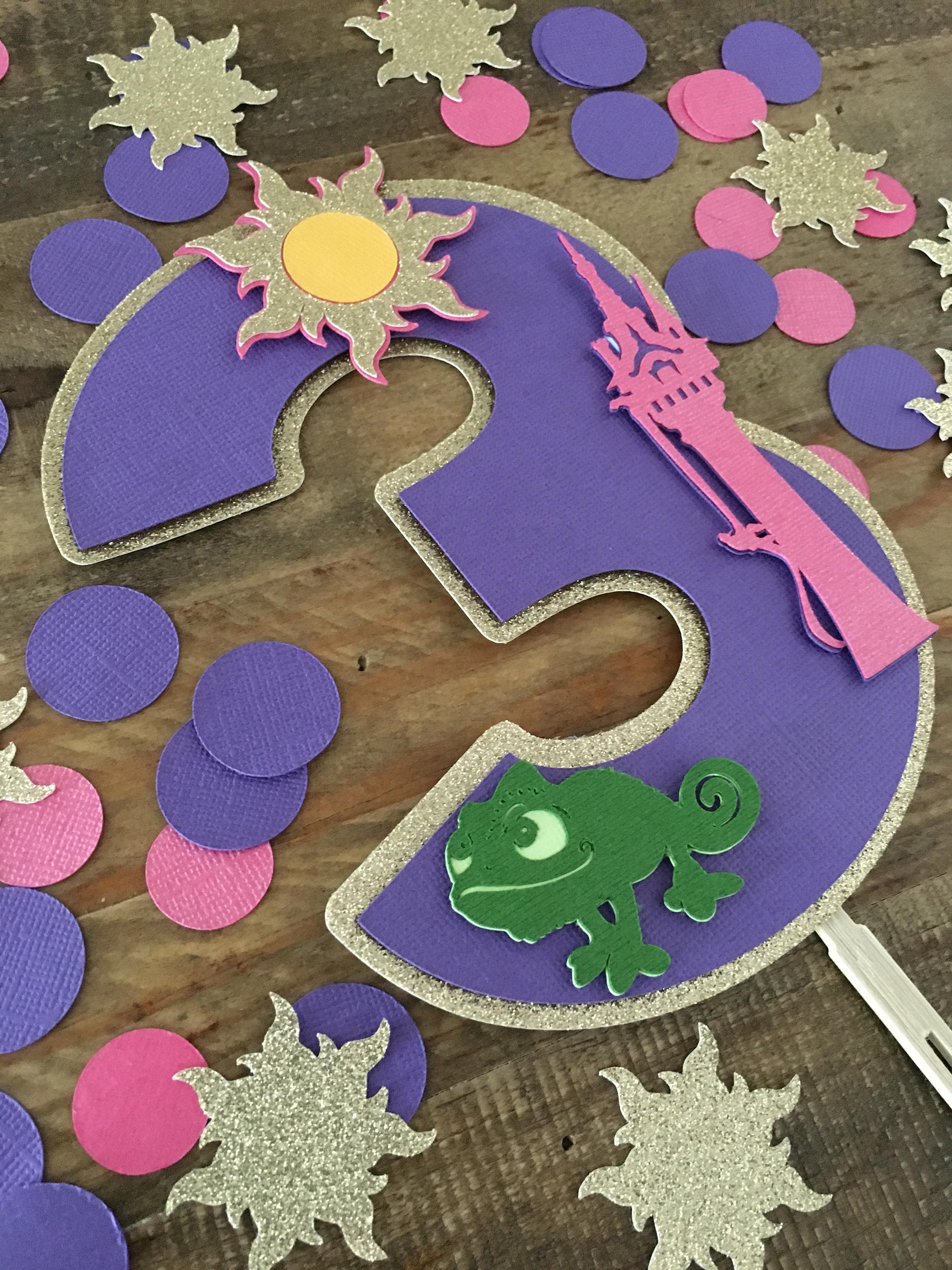 Rapunzel Cake Topper Tangled Birthday Party Cake Topper Etsy