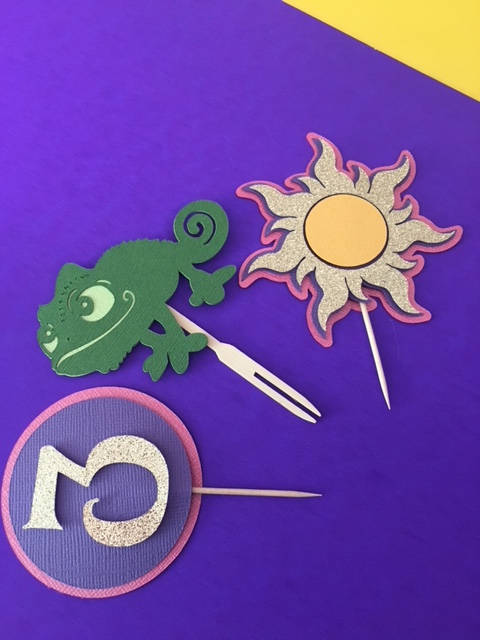 Rapunzel Cupcake Toppers! Tangled Birthday Party Cupcake Topper- Rapu…