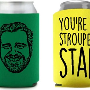 25 Cartoon Pic bday, bday party coolers, beer holders, 30th bday party, custom can coolies, party favors, personal pic cartoon, photo