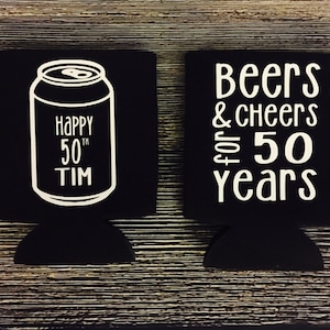 Beers & Cheers Geburtstag Dosenkühler, Geburtstag Gastgeschenke, Geburtstagsfeier Bierliebhaber, Geburtstagskühler, Jubel für 50 Jahre, Jubel