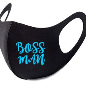 Light face covering, facemask, personalized mask, face protection, made in usa, breathable mask, non elastic face covers, black mask name