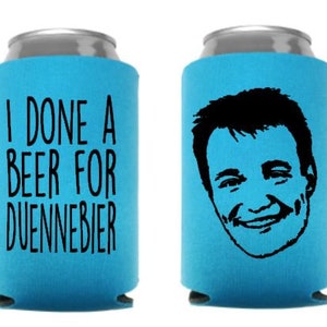 150 Cartoon Pic bday, bday party coolers, beer holders, 30th bday party, custom can coolies, party favors, personal pic cartoon, hbd