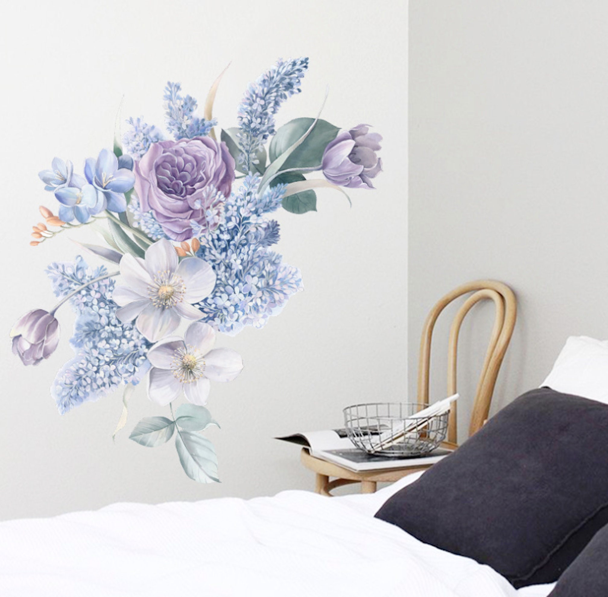 Floral Wall Stickers Bouquet Flower Wall Stickers Etsy