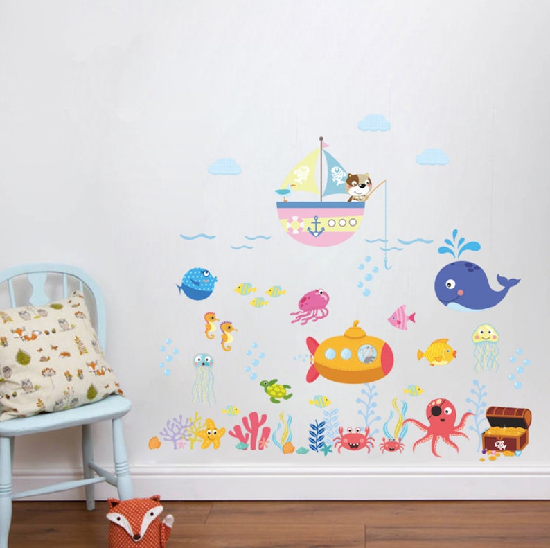 Thème Océan Nursery Wall Stickers du mur Etsy