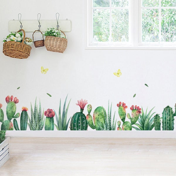 Cactus Wall Decal Etsy