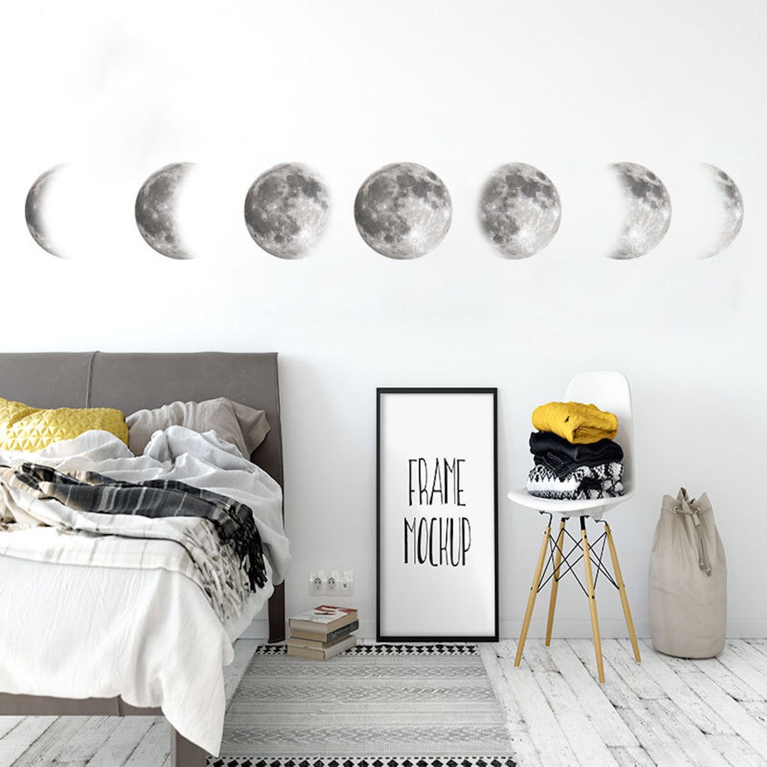 Moon Phases Wall Decal Moon Cycle Wall Decor Celestial Etsy Moon Phases Wall Decal Moon Cycle Wall Decor Celestial Etsy