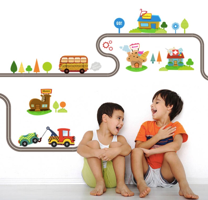Car Wall Decal for Kids Toddler Vehicle Wall Sticker Truck Etsy