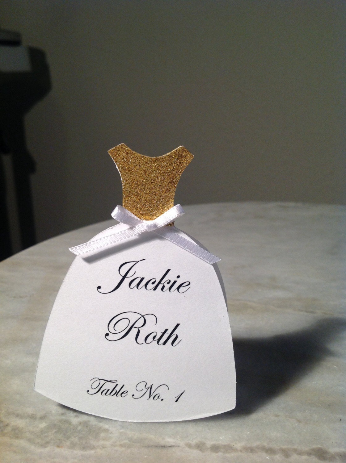 Bridal Dress Place Name Cards Etsy