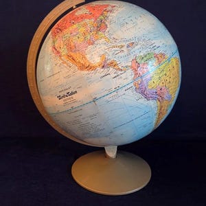 Vintage Replogle World Nation Series 12&quot; Globe Tolman Raised Relief-USSR- 1970&#39;s