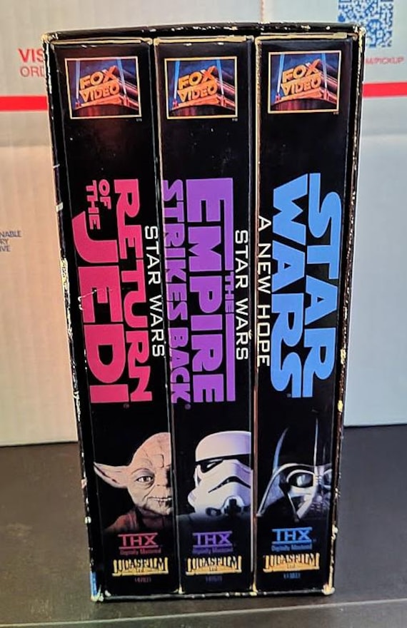 Vintage 1995 VHS Star Wars Trilogy Box Set -3 Movies -may the