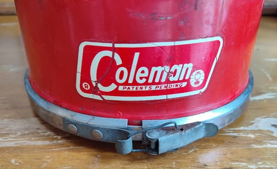 Vintage 1966 Coleman Red 200A Lantern W/bottom Accessory Safe
