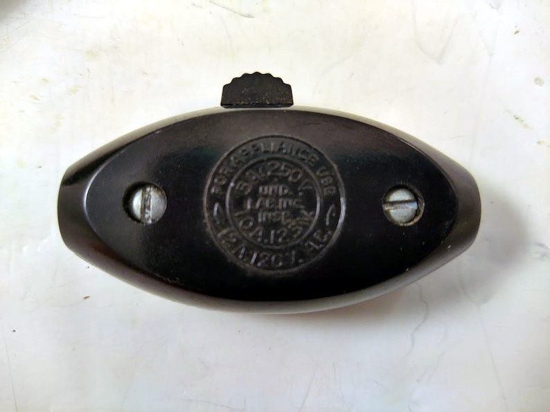 3 Vintage In-line Lamp Cord Rocker Toggle On/off Switches, Circle F ...