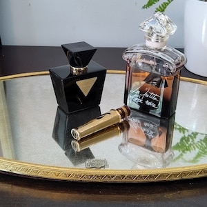 Vintage Dresser Tray Vanity Tray Gold Plated Hollywood Regency Vanity Mirror