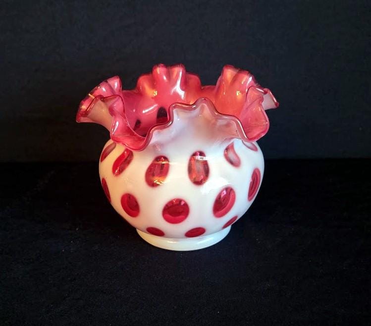 Fenton Pink Coin Dot - Etsy