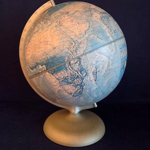 Vintage Rand McNally 12&quot; World Portrait Globe - Raised Relief - USSR - Nice!