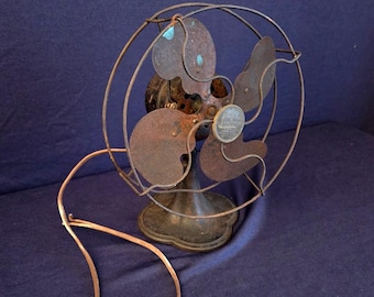 Vintage Emerson Seabreeze 8" Non-Oscillating Desk Fan Type 3140B - Tested Works!