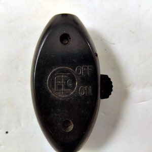 3 Vintage In-line Lamp Cord Rocker Toggle On/off Switches, Circle F ...