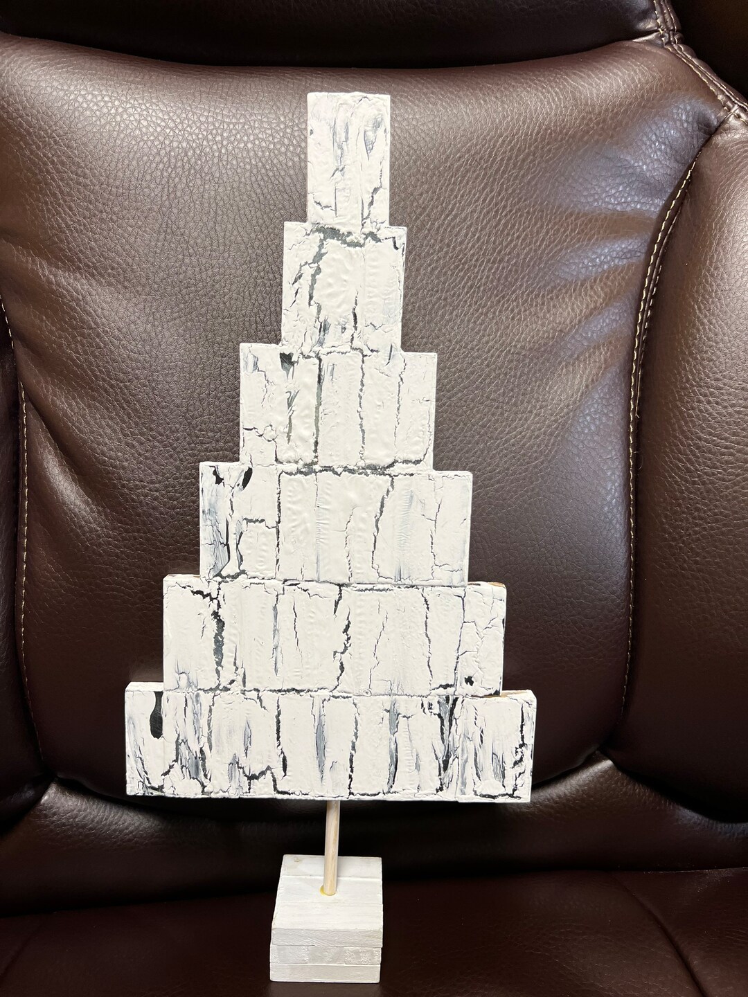 Rustic Tabletop Christmas Tree Primitive Tree Chipped Paint Christmas