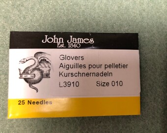 Glovers Bulk Pack Needle John James Glovers Needles Size 8 43603 Size 8 Leather Needles John James Needle L3910 Craft Needles