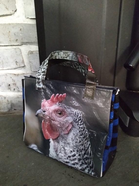 Upcycled Chicken Feed Bag Handbag Purse Etsy