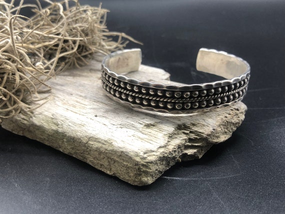 Vintage Mexican Sterling Silver Cuff Bracelet - image 2