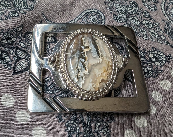 Western Cowboy Belt Buckle w/ Stone