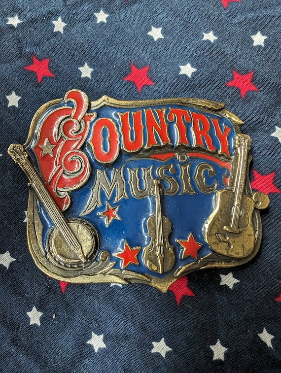 Country Music 1982 Vintage Belt Buckle