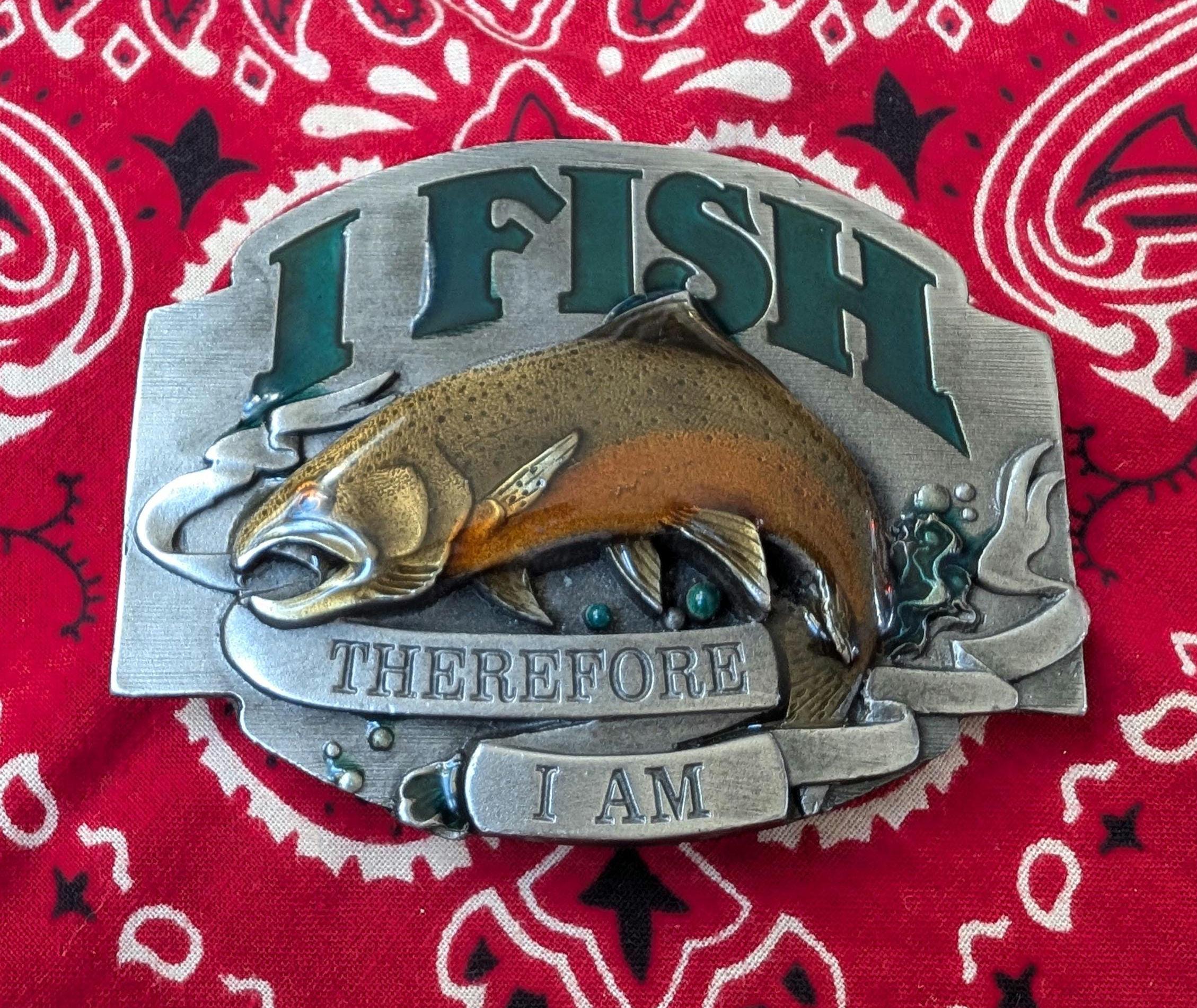 Vintage Pewter Leather Belt India Cast Metal‎ Fish Buckle Brass Copper Tones S/M Pewter Fish Buckle - Etsy main image 2