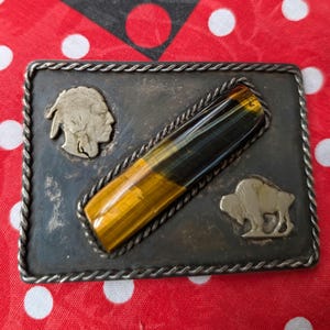 Tigers Eye & Buffalo Nickel One of a Kind Belt Buckle