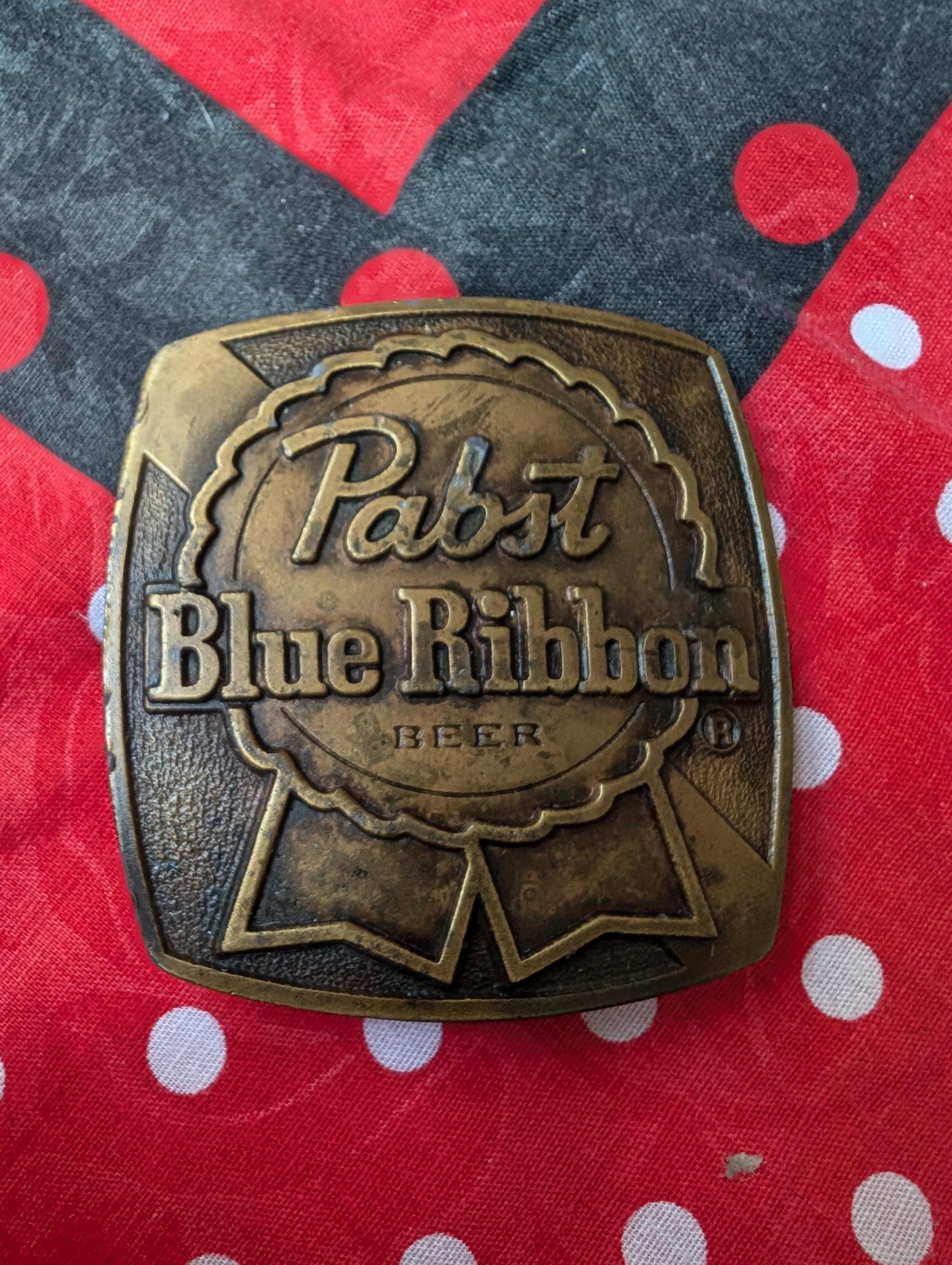 Pabst Blue Ribbon Beer 1976 PBR Brass Belt Buckle by Indiana Metal Craft Etsy