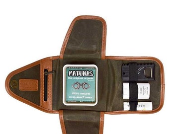 Kit de Surf | Presente para Surfista | Acessórios e Itens Essenciais para Surfe: Cera para Surfe, Ferramentas para Surfe, Protetor Solar, Protetor Labial | Bolsa de Viagem de Lona | Presente para Longboard