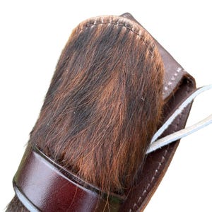 Cross Draw Holster | REAL COWHIDE Western Leather Holster | Brown| Attaches to Belt | Old West Cowboy Holster | Handmade | Colt Ruger Wesson