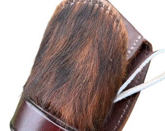 Funda de extracción cruzada / Funda de cuero auténtico de vaca estilo western / Marrón / Se sujeta al cinturón / Funda vaquera del Viejo Oeste / Hecha a mano / Colt Ruger Wesson
