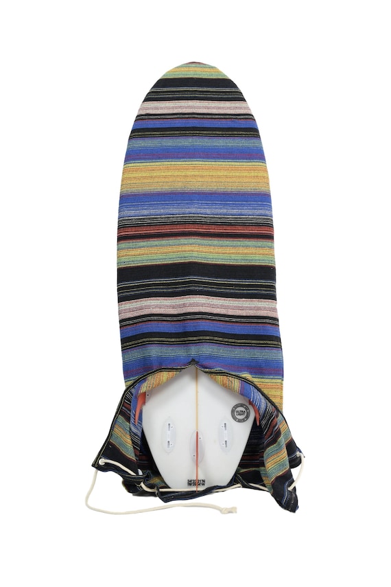 Surfboard Sock / Surfboard Bag / Surf Sock: Blue Stripes / Longboard & Shortboard Surf Board Bag / Surfer Gift | For Surfboards 5'4" to 10'