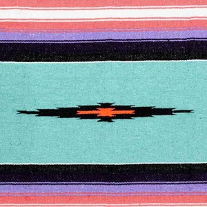 Mexican Blanket Mint, Coral, Pastel, Purple Thick Yoga Blanket Meditation Blanket Boho Tapestry Home Decor Diamond Vintage Throw image 6
